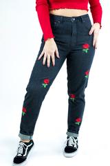 Dark Black Overalls + Roses are Red High Waisted Jeans